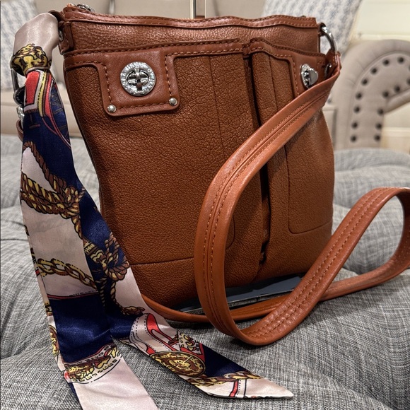 Marc Jacobs Bag Totally Turnlock Brown Leather Crossbody - Picture 3 of 17